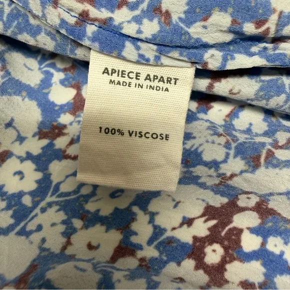 Apiece Apart Blue Floral Mini Dress size S - Picture 10 of 11